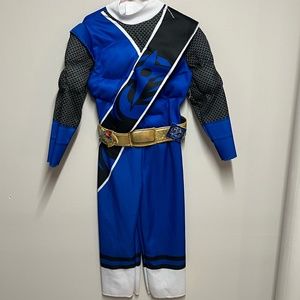 Kids Blue Power Rangers Ninja Steel Costume Size 3t-4t